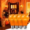 YANSUN 60-Watt Equivalent Orange A19 LED Light Bulbs A19 LED Light Bulbs (4-Pack) - 2 of 4