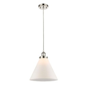 Cone - 1 Light Cord Hung Mini Pendant In Industrial Style-10 Inches Tall and 12 Inches Wide - 1 of 1