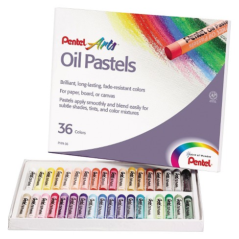 Pentel Oil Pastel Set With Carrying Case,36-color Set - Multi