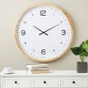 Wood Wall Clock with White Backing Light Brown - Olivia & May - 2 of 4