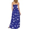 LA LEELA Women's Beach Halloween Costumes Evening Party Strapless Caribbean Pirate Maxi Smocked Dress Elastic Tube Top for Women One Size Blue, Skull - 4 of 4