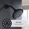WOWOW Single Handle 5-Spray Shower Faucet 1.8 GPM with High Pressure Showerhead in Black (Valve Included) - 4 of 4