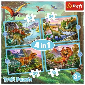 Trefl 4in1 Unique Dinosaurs Kids Jigsaw Puzzle - 207pc - 1 of 4