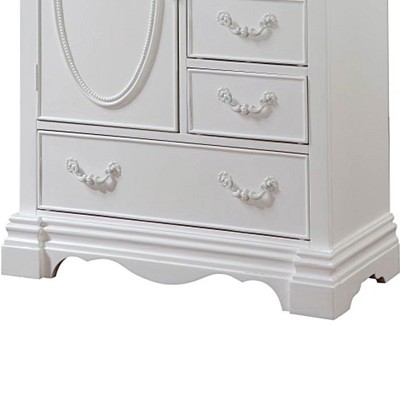 Estrella White Pine Wood Chest with Dovetail Drawers