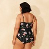 Women's Waist Detail Surplice Full Coverage One Piece Swimsuit - Shade & Shore™ - 2 of 3