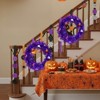 SEVOBAL Wreaths 24in Halloween-Themed Christmas Wreath Artificial Xmas Wreath with 100 PVC Tips for Wall Xmas Party Decorations, Purple, 24"*5"*24" - 3 of 4