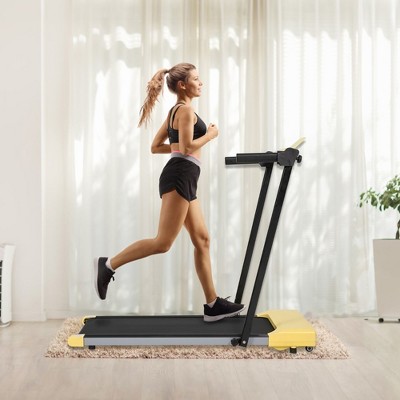 Walking Pad Under Desk Treadmill Walking Jogging Machine With LED Screen Build-in Wheels For Home Office