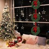 Artificial Wreath 63 inch Three Wreaths with 3 Bow Ribbon Front Door Decoration Wall Hanging Decoration Xmas Party - 4 of 4