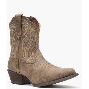 Women's Durango Distressed Shortie Western Boot, DRD0372, Brown - 1 of 4