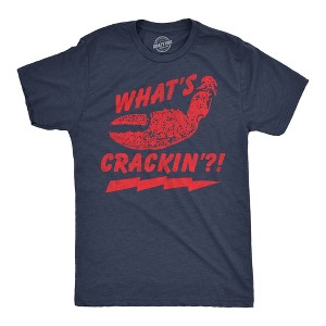 Mens Funny T Shirts Whats Crackin Sarcastic Lobster Graphic Novelty Tee For Men - Crazy Dog Men's T Shirt - 1 of 4