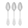 Smarty Had A Party Shiny Baroque Silver Plastic Spoons - 600 pcs - 2 of 4
