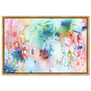 Art Remedy Doll Memories - Rainbow Vibes Colorful Abstract Wall Art Framed - 1 of 4