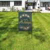 Lumabase Battery Operated Lighted Outdoor Banner with Garden Flag Stand and Remote Control Happy Holidays - 2 of 3