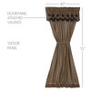Black Star Door Panel with Attached Scalloped Layered Valance 72x40 VHC Brand - 2 of 4