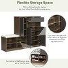 2-in-1 Shoe Storage Bench & Shoe Cabinets , Multi-functional Shoe Rack with Padded Seat, Shoe Storage with Adjustable Shelves-Cuddlewood - 3 of 4