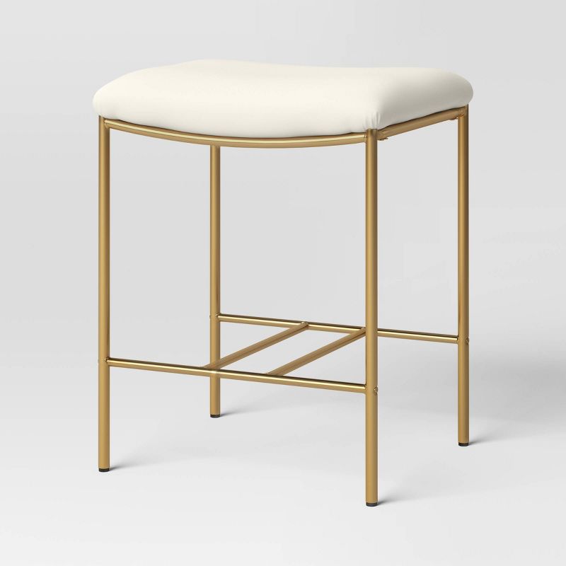 Orion Luxe Backless Counter Height Barstool with Brass Legs - Threshold™, 1 of 7
