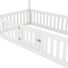 NicBex Twin Size Platform Bed 78.1" L Modern House-Shaped Pine Bed Frame with Roof and Guardrail with Door for Bedroom, No Box Spring Required - 4 of 4