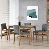 Christopher Knight Home Coston Upholstered Dining Chairs (Set of 4), Dark Gray/Walnut - 2 of 4