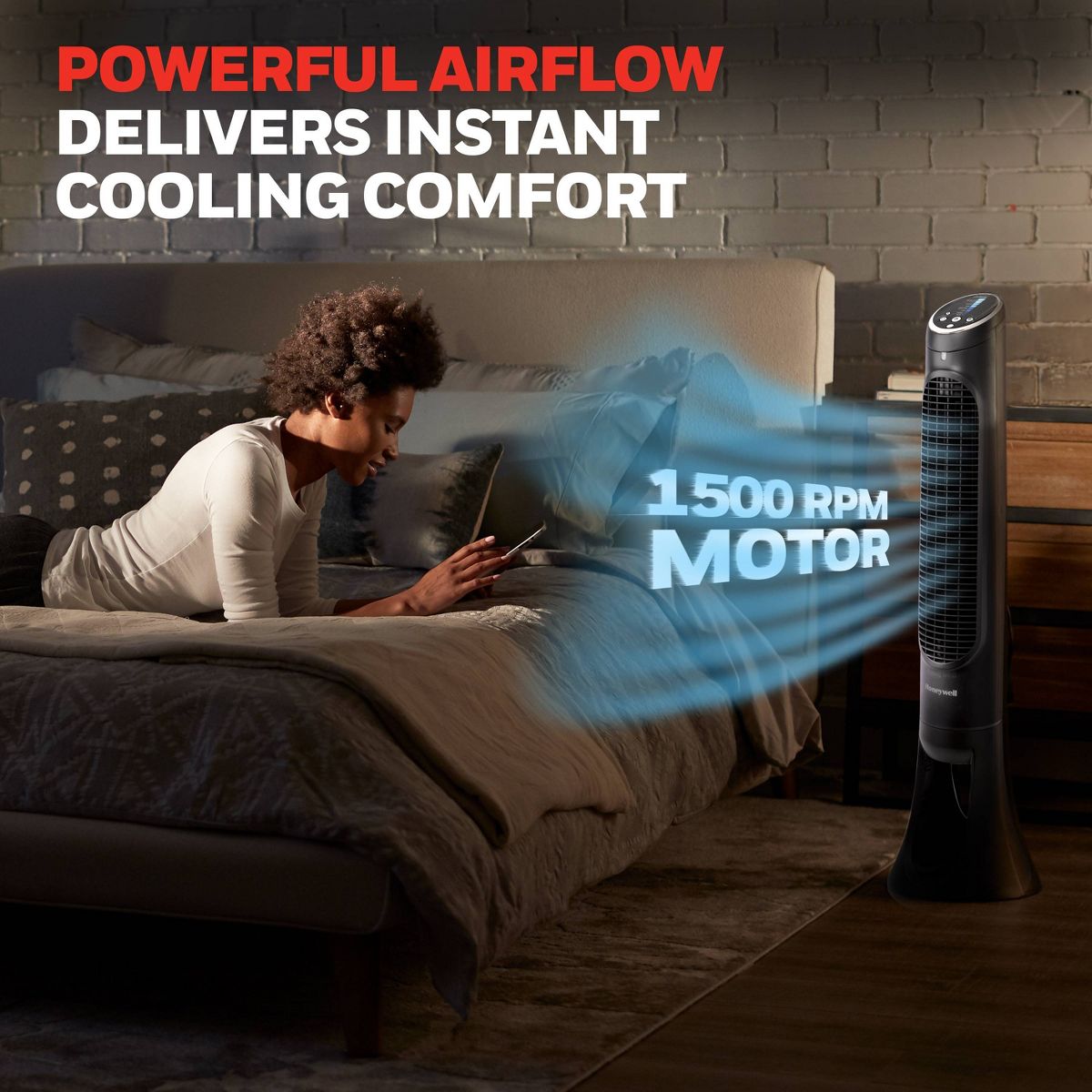 Honeywell QuietSet Oscillating Tower Fan - thumbnail 4
