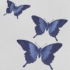 Rerun Island Women's Indigo Butterflies Short Sleeve Graphic Cotton Retro Vintage Ranger Baby Tee - White Caviar 2X - 2 of 4