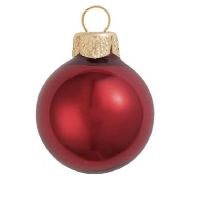 Northlight 6ct Pearl Glass Ball Christmas Ornament Set 4" - Burgundy Red