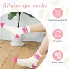 SEVOBAL 3 Pairs Normal Socks Warm Cozy Gifts for Women Fluffy Fuzzy Sock Plush Sleeping Slipper Socks Soft Warm Fabric, Multicolored, - 3 of 4