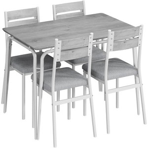 Jojoka Sturdy Wooden Square Table and Chair Breakfast Table Set - 1 of 4
