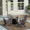 WestinTrends Outdoor Patio Adirondack Chair With Round Fire Pit Table Sets - 2 of 2
