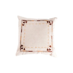 Slickblue Decorative Throw Pillow, Handloom Cotton with Embroidery, Accent Cushion, Boho Style, 16", Design Options - 1 of 4