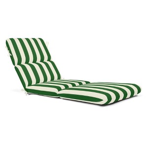 Casual Cushion Stripe Sunbrella Fabric 1-Piece Outdoor Chaise Cushion, 22.5"W x 74"L - 1 of 4