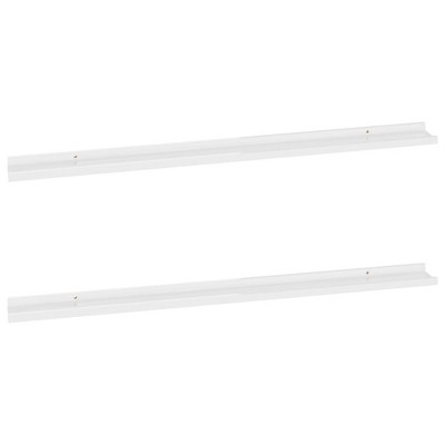 vidaXL Wall Shelves 2 pcs High Gloss White 45.3"x3.5"x1.2"