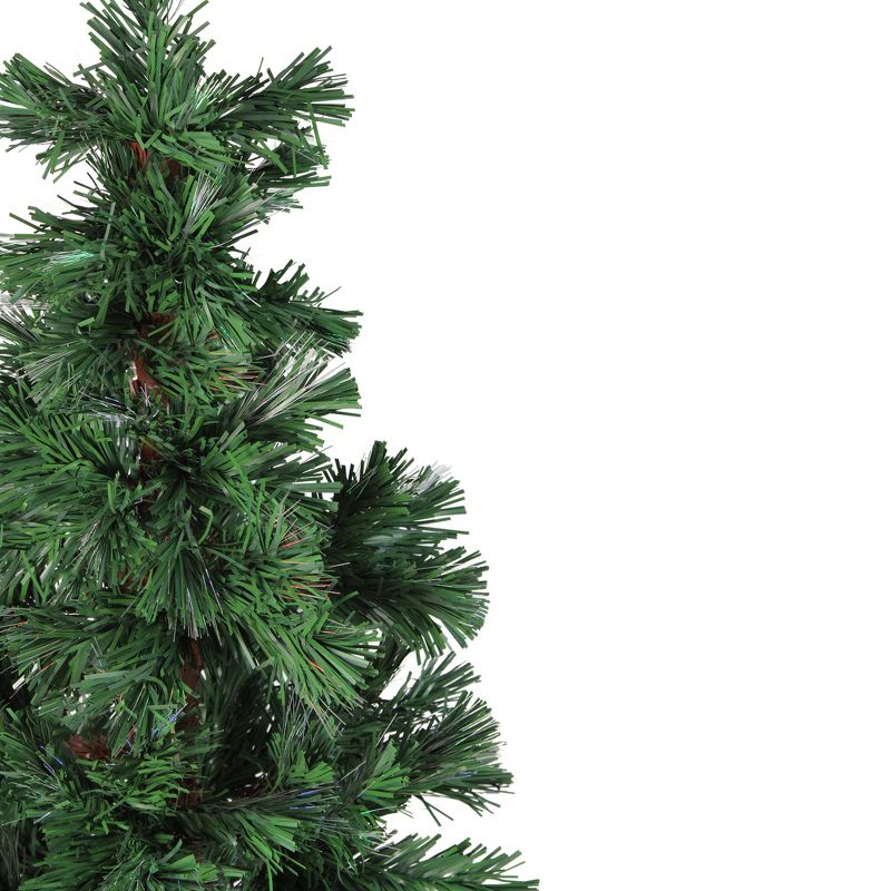 Northlight 4'' Prelit Artificial Christmas Tree Fiber Optic Spiral Pine - Multi-Color Lights, 2 of 4