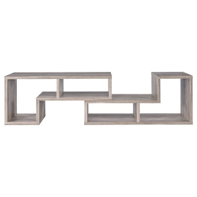 Pearl Silver Geometric Modular Bookcase TV Stand