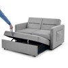 CAVINAS Convertible Pull-Out Sleeper Sofa, Loveseat Sofa Bed with Pull-out Bed, Adjsutable Back and 2 Arm Pocket, Couches for Living Room - 4 of 4