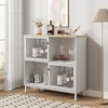 Whizmax Coffee Bar Cabinet, Farmhouse Sideboard Buffet Cabinet with Storage for Kitchen, Dining Room, Living Room - 3 of 4