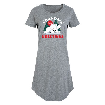 Women's - Coca-Cola - Seasons Greetings Polar Bears Graphic T-shirt Dress