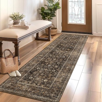 Hallway Runner Rug Machine Washable Vintage Rug Indoor Carpet