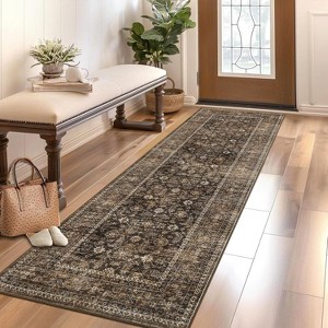 Hallway Runner Rug Machine Washable Vintage Rug Indoor Carpet - 1 of 4