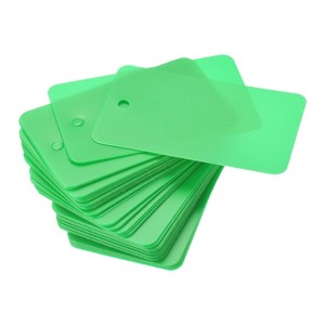 Unique Bargains Blank Waterproof Eyelet Hole Plastic Shipping Tags 100 Pcs - 1 of 4