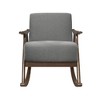 NicBex Modern Rocking Chair with Cushion Seat and Back,Modern Upholstered Armchair with Rubber Wood Frame for Living Room - 3 of 4