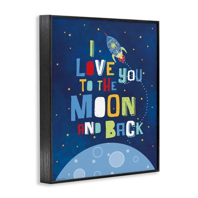 I Love You to the Moon and Back Rocket Ship Canvas Art
