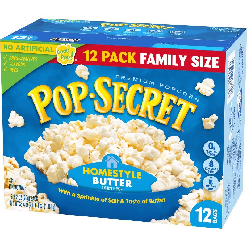 Pop Secret Microwave Popcorn Homestyle Butter Flavor - 3.2oz/12ct, 5 of 8