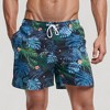 Anna-Kaci Swim Men's Tropical Leaf Print Swim Trunks with Quick-Dry Fabric and Drawstring Waistband for Beach and Pool Comfort - 4 of 4