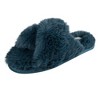 Jessica Simpson Womens Cross Band Plush Slide Slipper Slide - 3 of 4