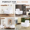 Home Imports Emporium Teddy Fleece Accent Chair for Living Room in White - 3 of 4