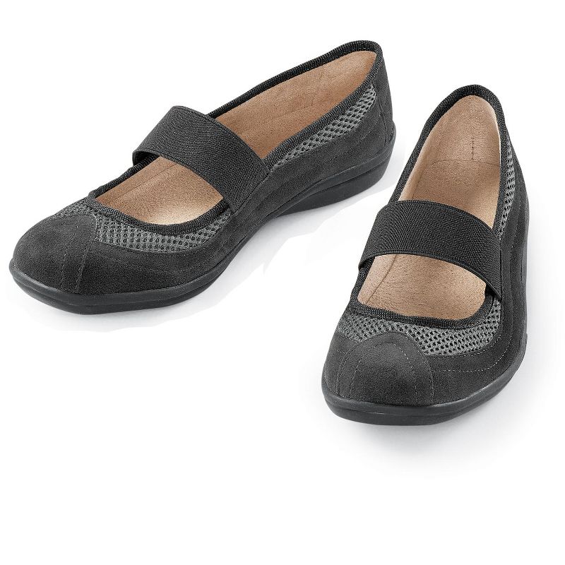 Collections Etc Womens Extra-Wide Width Mary Jane Strap Shoes, 3 of 5