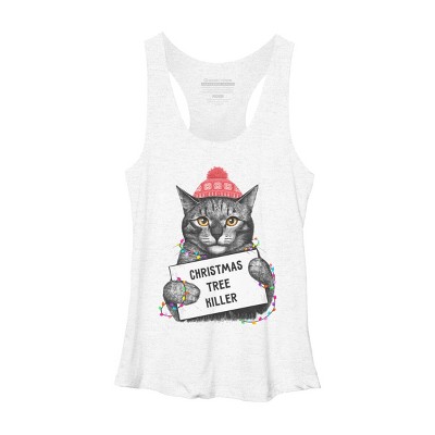 Women's Design By Humans Christmas tree killer By kodamorkovkart Racerback Tank Top