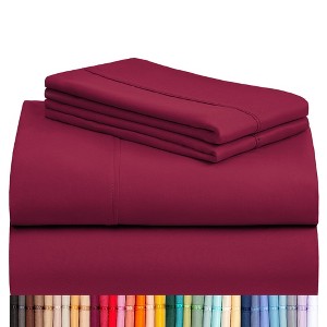 LuxClub 4-7 PC Silky Soft Cooling Deep Pocket Performance Sheet Set - 1 of 4