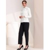 Allegra K Women's Elegant Stand Collar Long Sleeve Button Decor Office Blouse - 4 of 4