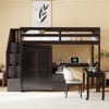 RISOKEYS Twin Size Loft Bed - Bed with Stairs, Bookshelf, Drawers, Desk & Wardrobe, Space-Saving Multifunctional Furniture for Kids & Teens - 2 of 4
